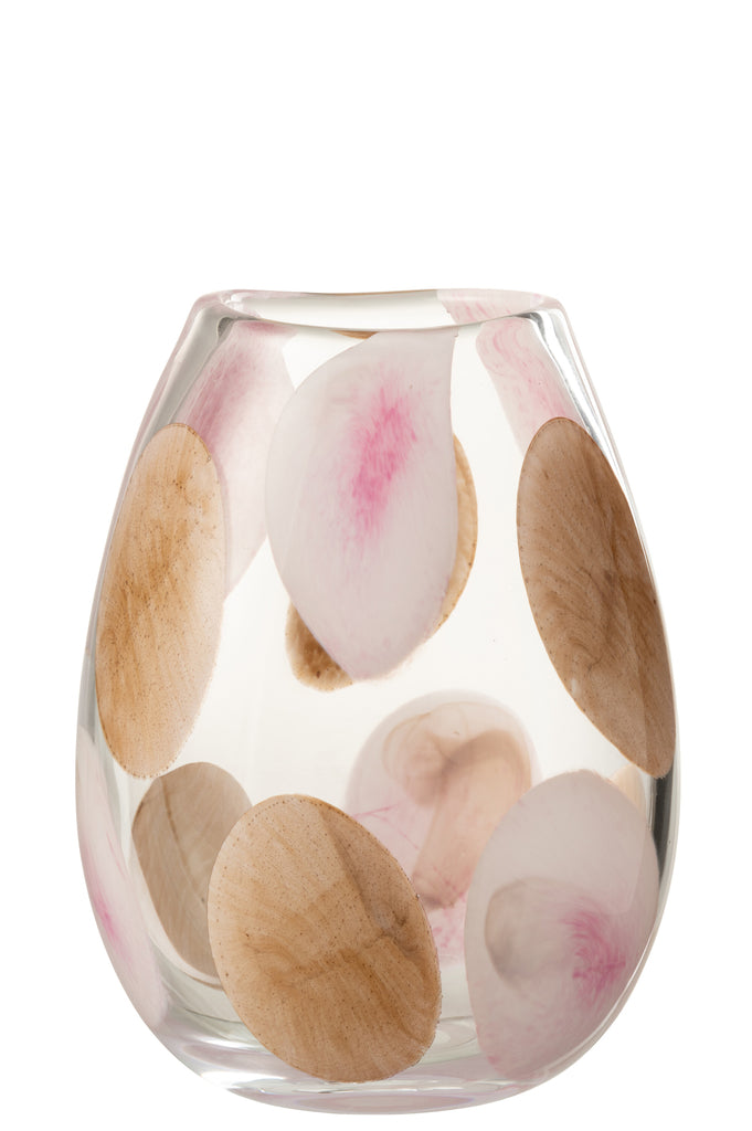 Vaas Momo Glas Roze/Bruin Klein