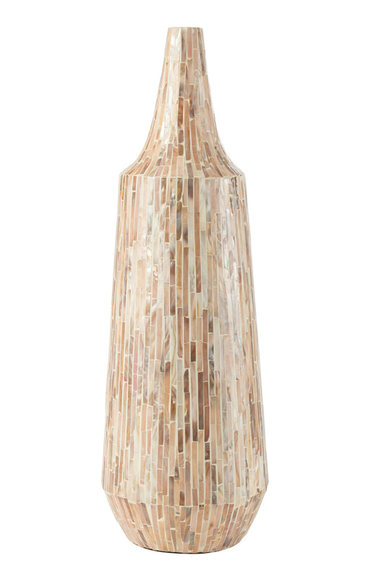 Vaas Nuye Flessenschelpen/Papier Beige