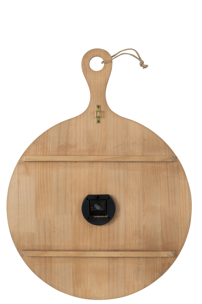 Wandklok Plan Pinewood Natural Groot