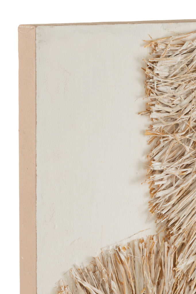 Wanddecoratie Ibiza Canvas/Verf Crème/Wit Assortiment Van 2