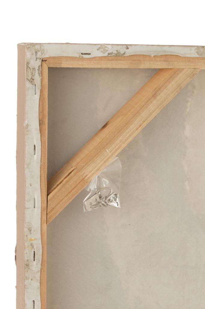Wanddecoratie Ibiza Canvas/Verf Crème/Wit Assortiment Van 2