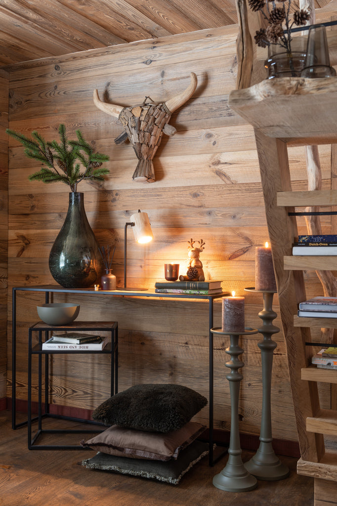 Wanddecoratie Bull Driftwood Natural Medium