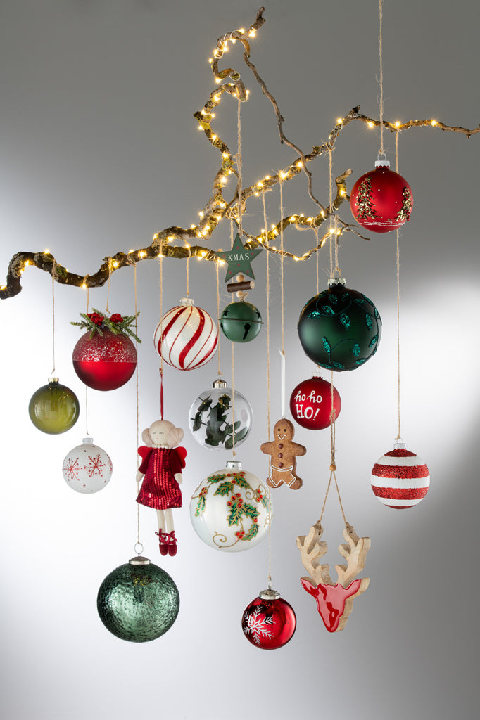 Kerstbal Glas Groen Groot