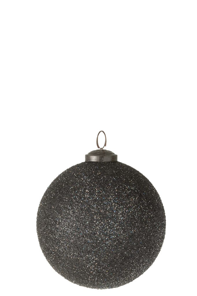 Kerstbal Glitter Glas Paars Groot