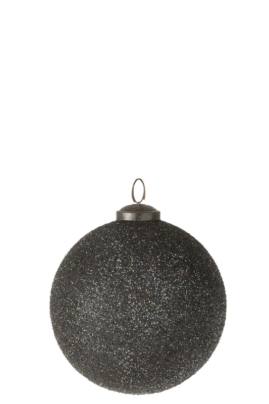 Kerstbal Glitter Glas Paars Groot