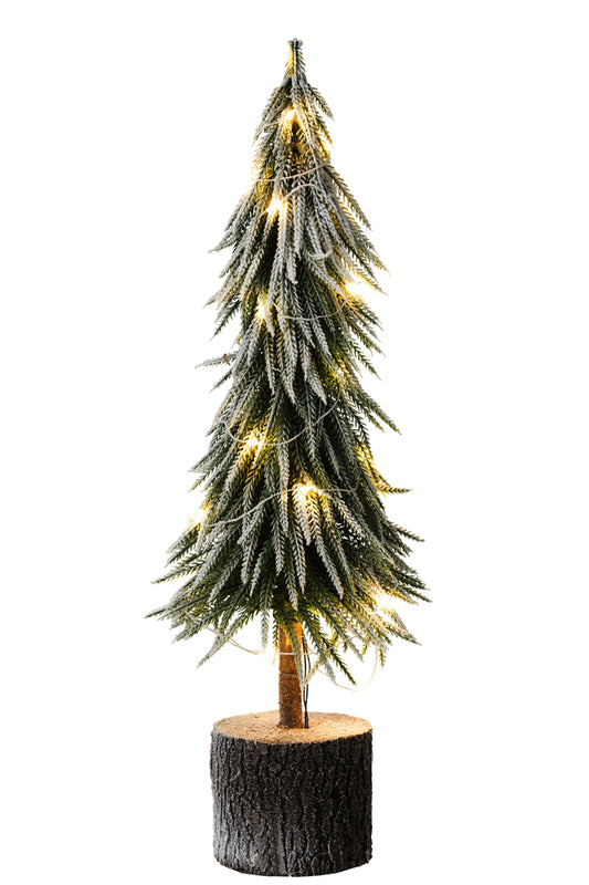Kerstboom A +Led Plastic Sneeuwgroen Groot