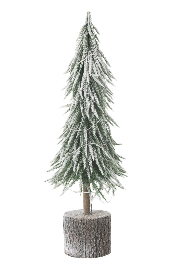 Kerstboom A +Led Plastic Sneeuwgroen Groot