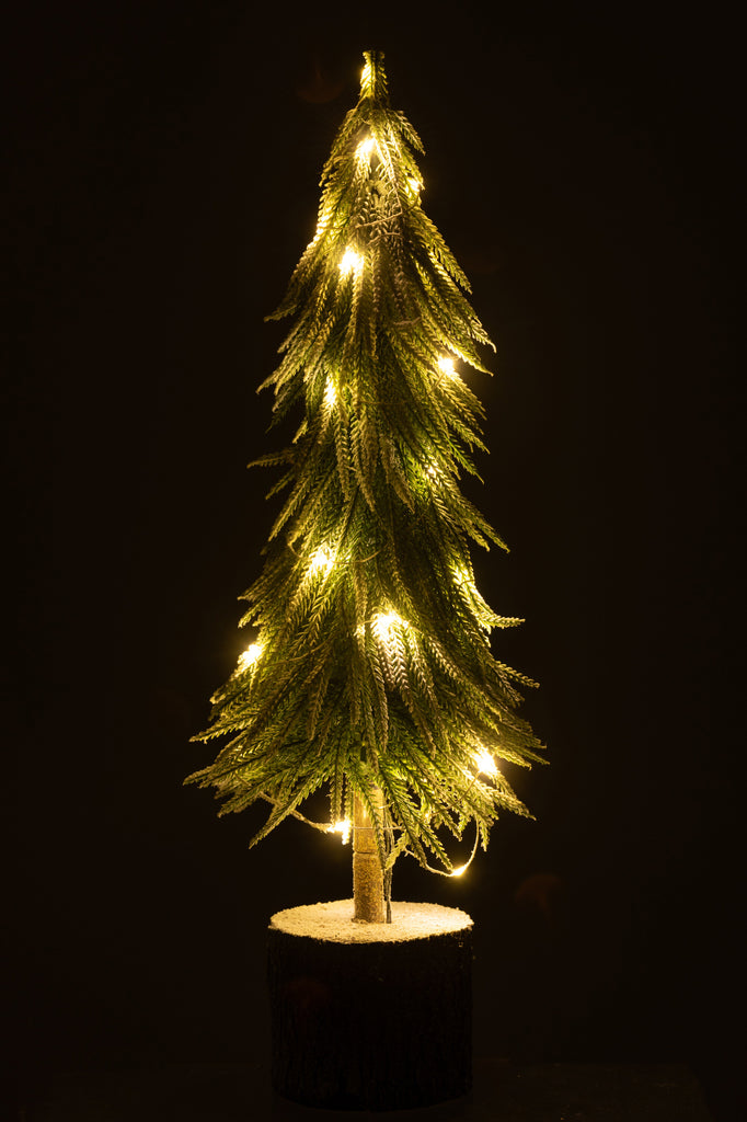 Kerstboom A +Led Plastic Sneeuwgroen Groot