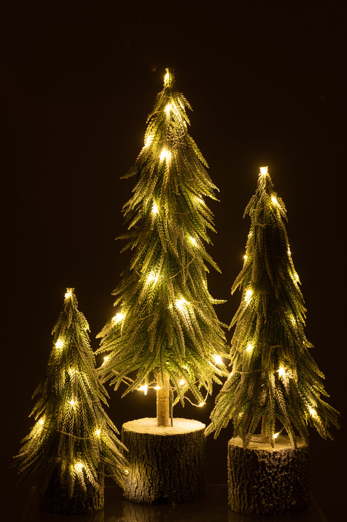 Kerstboom A +Led Plastic Sneeuwgroen Groot