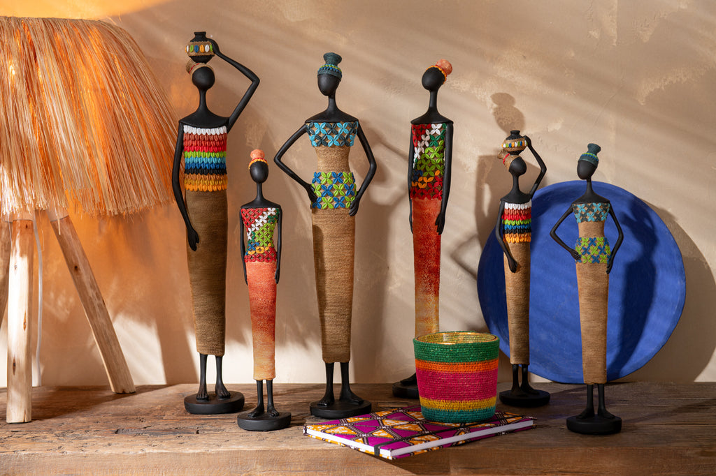 Afrikaanse Figuur Poly Mix Grote Assortiment Van 3