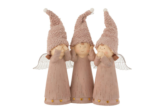 3Angel 3Parts Zie/Hoor/Spreek Geen Kwaad Porz Roze
