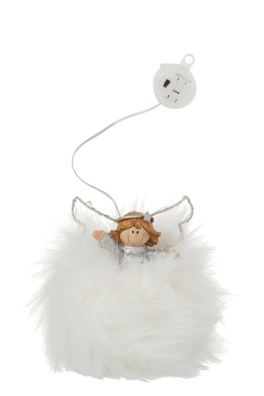 Angel Led Nepbont/Poly Wit/Zilver Groot