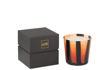 Geurkaars Noa Lines Orange Small-50 uur