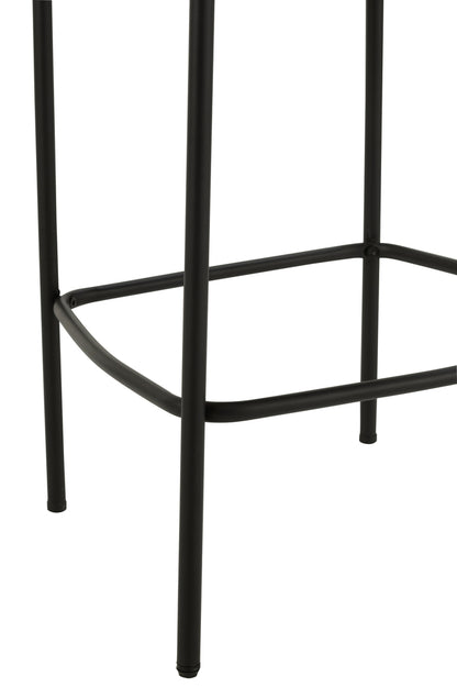 Barstoel Boucle Multiplex/Polyester Wit/Zwart