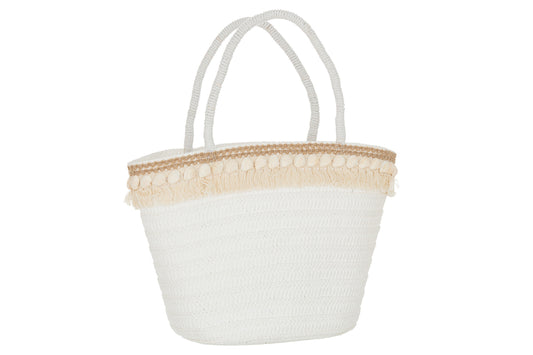 Strandtas Schelpen Schelpen Papier Wit