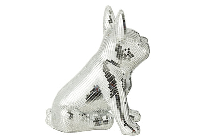 Bulldog Spiegel Hars Zilver