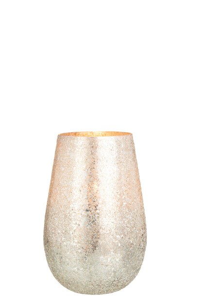 Kaarsenhouder Sparkle Glas Goud Groot