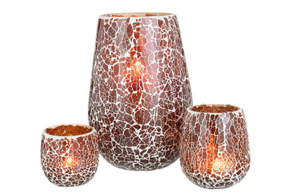 Kaarsenhouder Ali Glas Bruin Groot