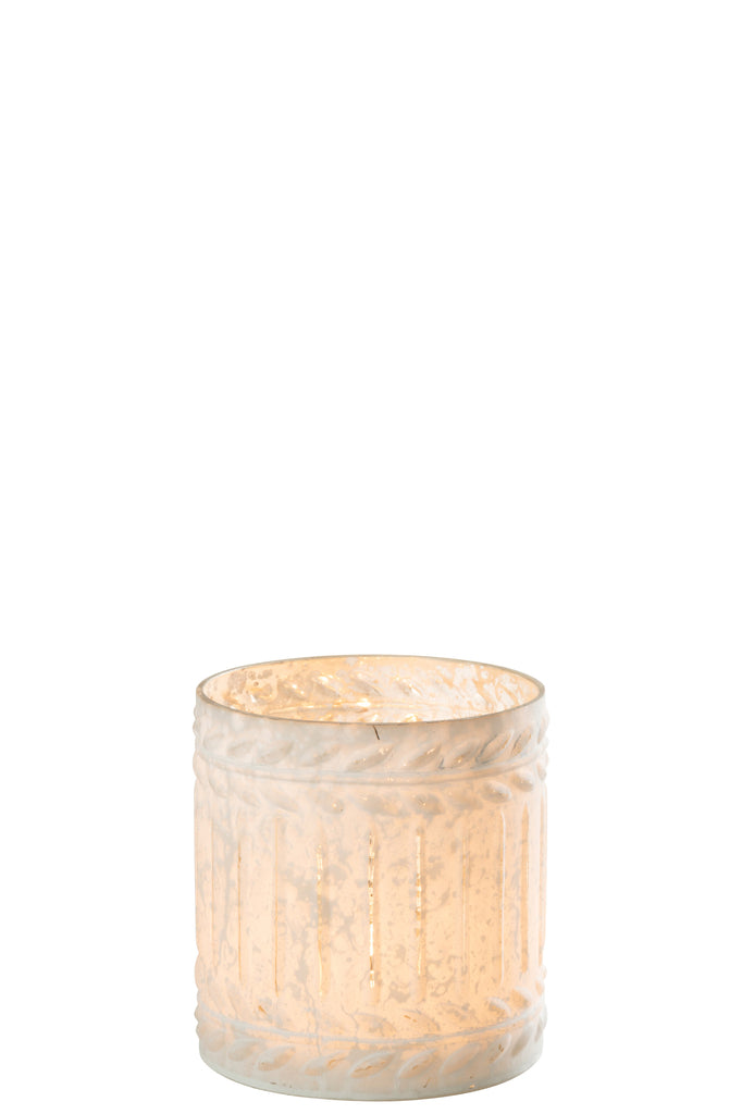 Kaarsenhouder Ezy Glas Wit Medium