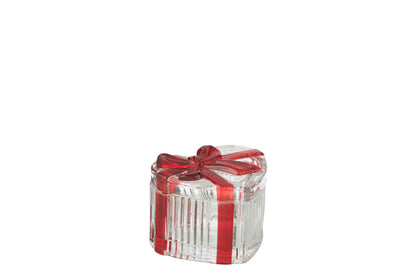 Snoeppot Hart Glas Rood