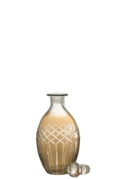 Karaf Rhomb Ovaal Glas Rook