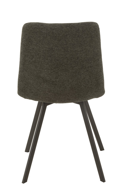 Stoel Babette Textiel/Metaal Donkergrijs