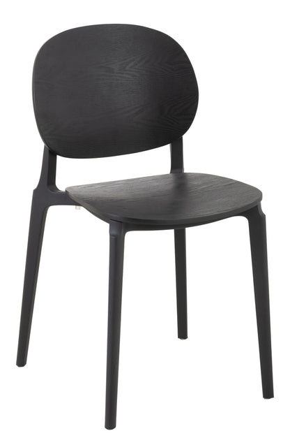 Stoel Basic Polyester/Fineer Zwart