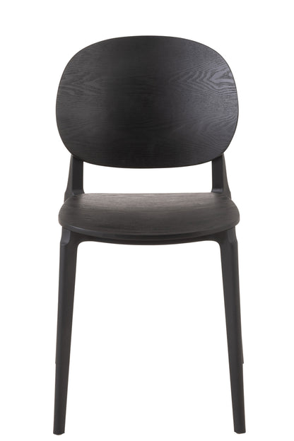Stoel Basic Polyester/Fineer Zwart