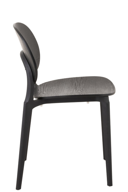 Stoel Basic Polyester/Fineer Zwart
