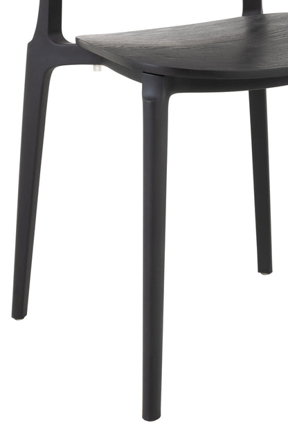 Stoel Basic Polyester/Fineer Zwart