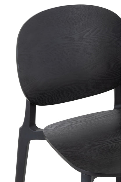Stoel Basic Polyester/Fineer Zwart