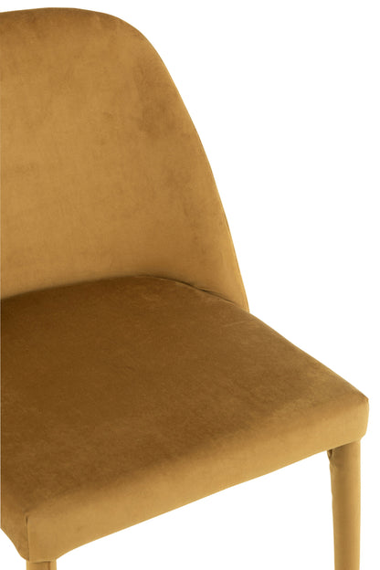 Stoel Charlotte Textiel/Metaal Oker