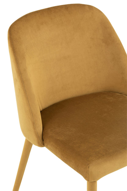 Stoel Charlotte Textiel/Metaal Oker