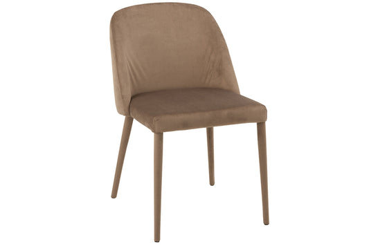Stoel Charlotte Textiel/Metaal Bruin