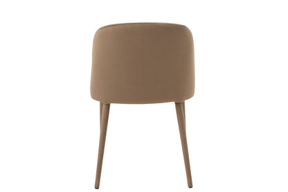Stoel Charlotte Textiel/Metaal Bruin