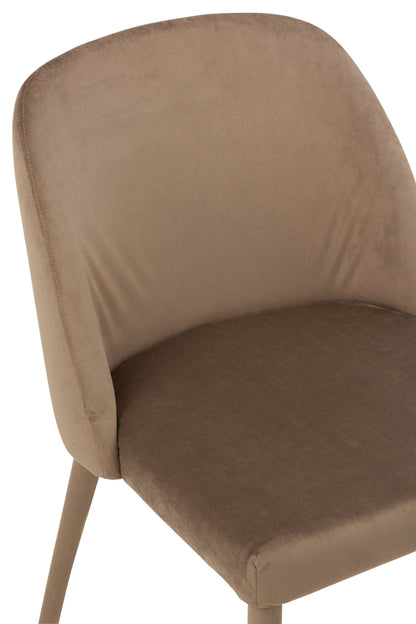 Stoel Charlotte Textiel/Metaal Bruin