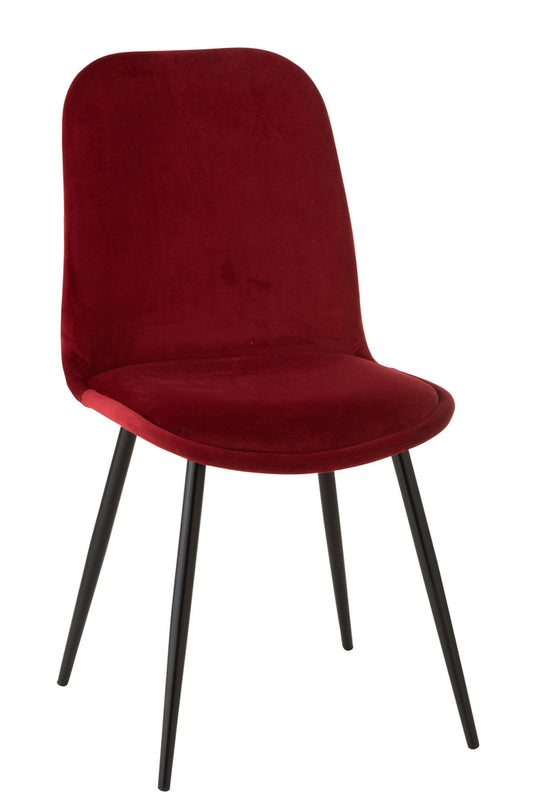 Stoel Claire Metaal/Textiel Bordeaux