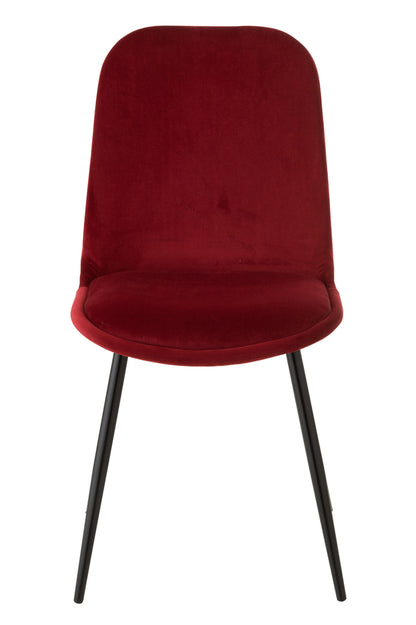 Stoel Claire Metaal/Textiel Bordeaux