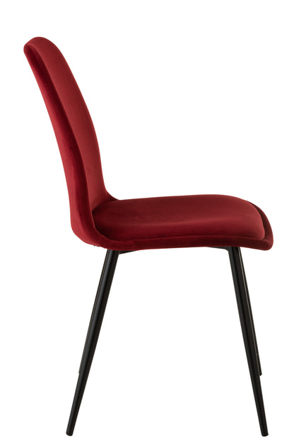 Stoel Claire Metaal/Textiel Bordeaux