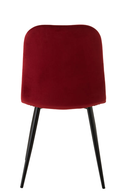 Stoel Claire Metaal/Textiel Bordeaux