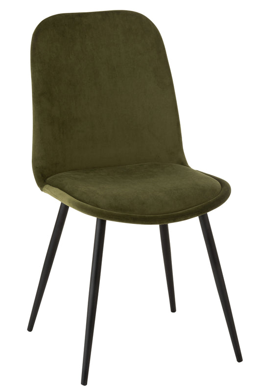 Stoel Claire Metaal/Textiel Groen