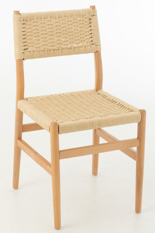 Stoel Schoot Beukenhout/Touw Naturel