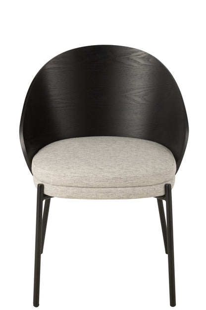 Stoel Lone Ply Wood/Metaal Zwart/Grijs