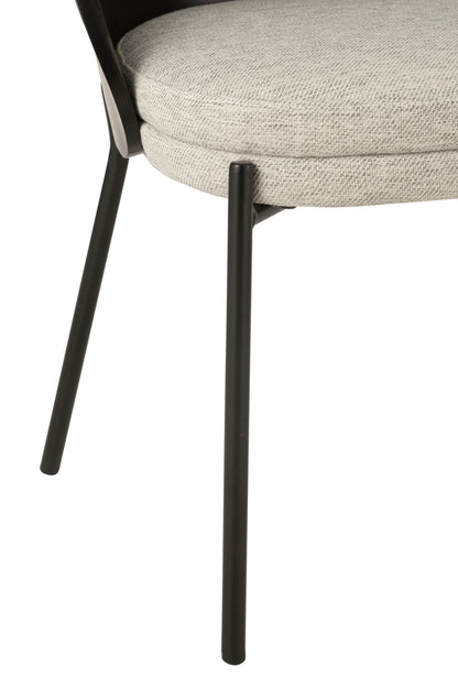 Stoel Lone Ply Wood/Metaal Zwart/Grijs