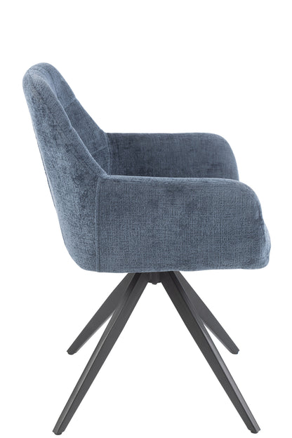 Stoel Louna Iron/Acryl Blauw
