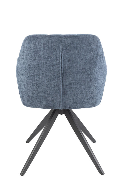 Stoel Louna Iron/Acryl Blauw