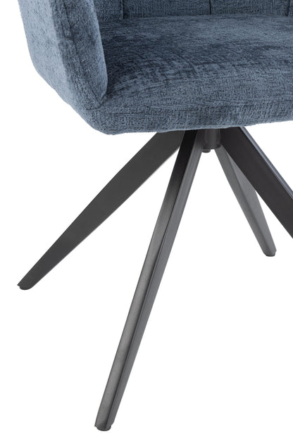 Stoel Louna Iron/Acryl Blauw