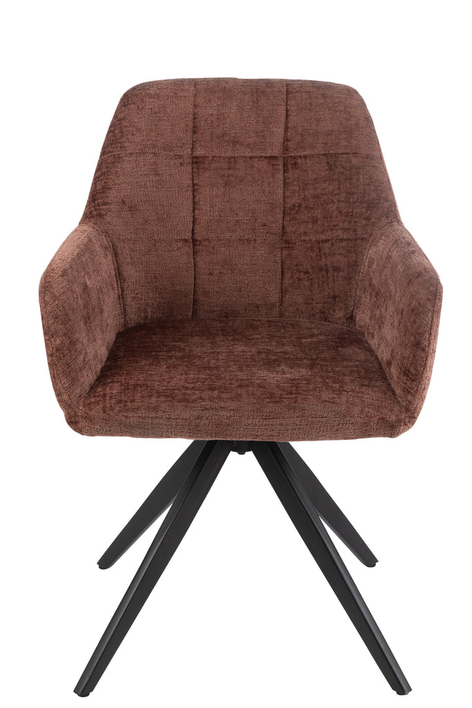 Stoel Louna Iron/Acryl Bruin