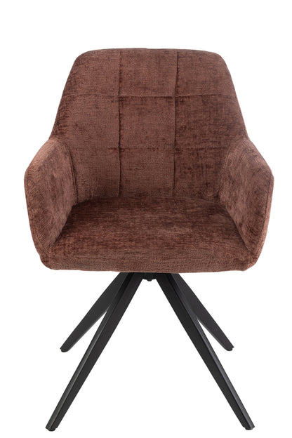 Stoel Louna Iron/Acryl Bruin