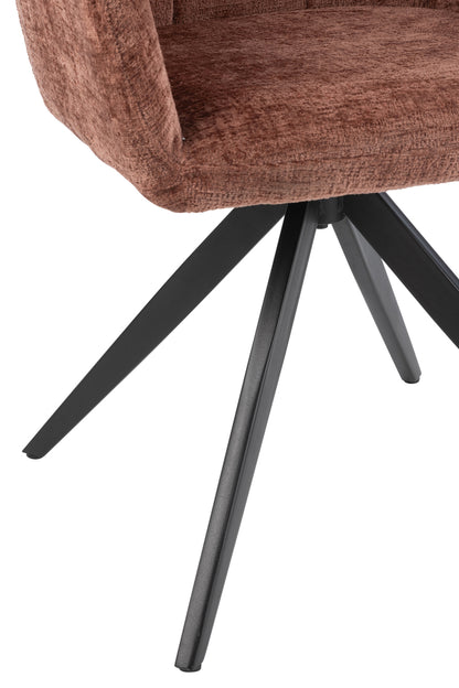 Stoel Louna Iron/Acryl Bruin